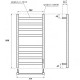 Электрический полотенцесушитель Point Меркурий PN83858W П8 500x800 диммер справа Белый