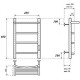 Электрический полотенцесушитель Point Афина PN04846PW П3 400x600 с полкой, диммер справа Белый