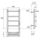 Электрический полотенцесушитель Point Афина PN04846PB П3 400x600 с полкой, диммер справа Черный