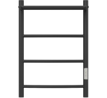 Электрический полотенцесушитель Point Афина PN04846PB П3 400x600 с полкой, диммер справа Черный