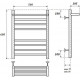 Электрический полотенцесушитель Point Аврора Премиум PN10156SPE П7 500x600 с полкой левый/правый Хром