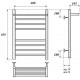 Электрический полотенцесушитель Point Аврора Премиум PN10146SPE П7 400x600 с полкой левый/правый Хром