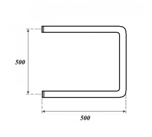 Водяной полотенцесушитель Point П-образный PN35555 500x500 Хром