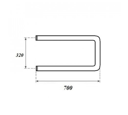 Водяной полотенцесушитель Point П-образный PN35337 320x70 Хром