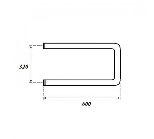 Водяной полотенцесушитель Point П-образный PN35336 320x600 Хром