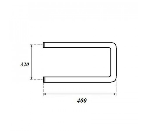Водяной полотенцесушитель Point П-образный PN35334 320x400 Хром
