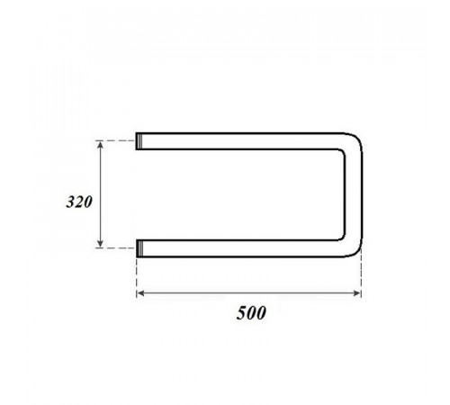 Водяной полотенцесушитель Point П-образный PN35335 320x500 Хром