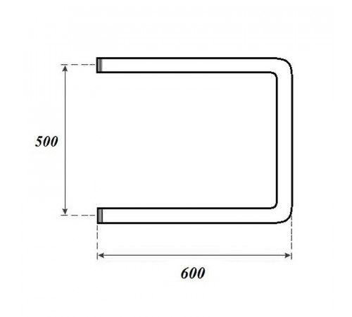 Водяной полотенцесушитель Point П-образный PN35556 500x600 Хром