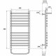 Электрический полотенцесушитель Point Альфа PN05148SPE П11 400x800 с полкой левый/правый Хром