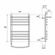 Водяной полотенцесушитель Point Альфа PN05156SP П7 500x600 с полкой Хром