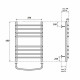 Электрический полотенцесушитель Point Альфа PN05156SE П8 500x600 левый/правый Хром