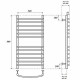 Электрический полотенцесушитель Point Альфа PN05158SE П12 500x800 левый/правый Хром