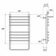 Электрический полотенцесушитель Point Нептун PN09156SPE П7 500x600 с полкой левый/правый Хром