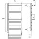 Электрический полотенцесушитель Point Артемида PN14158PE П6 500x800 c 2 полками левый/правый Хром