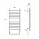 Электрический полотенцесушитель Point Нептун Премиум PN09158SE П12 500x800 левый/правый Хром