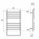 Электрический полотенцесушитель Point Нептун Премиум PN09156SE П8 500x600 левый/правый Хром
