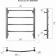 Электрический полотенцесушитель Terminus Классик П4 500х550 4670078544483 Хром