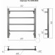 Электрический полотенцесушитель Terminus Аврора П4 500х550 4670078544391 Хром