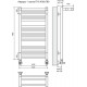 Водяной полотенцесушитель Terminus Аврора П16 400x780 4660059582351 с полкой Хром