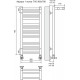 Водяной полотенцесушитель Terminus Аврора П16 300x780 4660059582344 с полкой Хром
