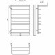 Водяной полотенцесушитель Terminus Полка П8 500x796 4670030723161 с полкой Хром