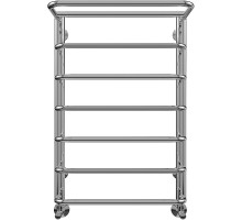 Водяной полотенцесушитель Terminus Полка П7 450x696 4670030723154 с полкой Хром