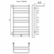 Водяной полотенцесушитель Terminus Полка П11 500x956 4670030723130 с полкой Хром