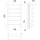 Электрический полотенцесушитель Terminus Полка П6 400х650 4670078531421 с полкой Хром