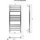 Электрический полотенцесушитель Terminus Ното П12 500х1250 4670078544506 Хром