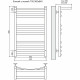 Водяной полотенцесушитель Terminus Енисей плюс П10 500x840 4620768886706 с полкой Хром