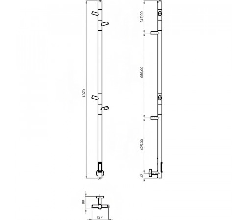 Электрический полотенцесушитель Vincea 15х140 VTD-1DCE Хром