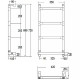 Электрический полотенцесушитель Margaroli Sereno 582-4 BOX 5823204CRNB Хром