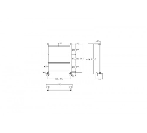 Водяной полотенцесушитель Margaroli Mini 34824704CRNS Хром