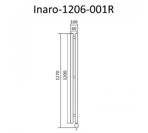 Электрический полотенцесушитель Маргроид Inaro 1270x60 Inaro-1206-001R правый Хром