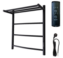 Электрический полотенцесушитель Маргроид Вид 4 600x500 04-6050-1051-9005R правый с полкой Черный матовый