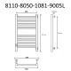Электрический полотенцесушитель Маргроид Вид 81-10 профильный 800x500 8110-8050-1081-9005L левый Черный матовый