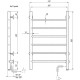 Электрический полотенцесушитель Domoterm Классик DMT 109-6 50x80 EK R Хром