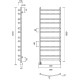 Электрический полотенцесушитель Domoterm Калипсо П12 500x1000 EL Хром