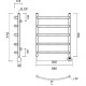 Электрический полотенцесушитель Domoterm Калипсо П5 500x700 ER Хром