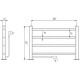 Электрический полотенцесушитель Domoterm Полка DMT-T4 38x53 EK L Хром