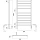 Электрический полотенцесушитель Domoterm Медея П10 500x1000 EK R Хром