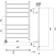 Электрический полотенцесушитель Domoterm Медея П8 400x800 EL Хром