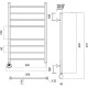 Электрический полотенцесушитель Domoterm Медея П8 500x800 EL Хром