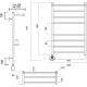 Электрический полотенцесушитель Domoterm Медея сп2 П8 500x800 EL с двумя полками Хром