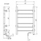 Электрический полотенцесушитель Domoterm Аврора DMT 109-6 40x60 EK R Хром