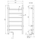 Электрический полотенцесушитель Domoterm Аврора DMT 109-6 40x80 EK L Хром