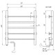 Электрический полотенцесушитель Domoterm Аврора DMT 109-5 50x60 EK L Хром