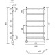 Электрический полотенцесушитель Domoterm Лаура П6 500x800 АБР EL Античная бронза