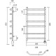 Электрический полотенцесушитель Domoterm Лаура П6 500x800 АБР ER Античная бронза
