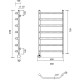 Электрический полотенцесушитель Domoterm Лаура П7 500x700 АБР EL Античная бронза
